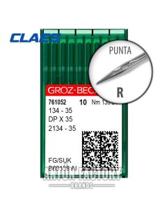 Claes Agujas Maquina coser Groz-Beckert punta redonda