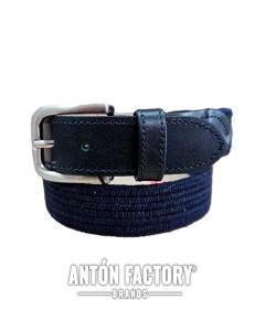 Emilio Faraoni Cinturón Hombre Trenzado Elástico Cuero Liso  35 mm Ref: 6100