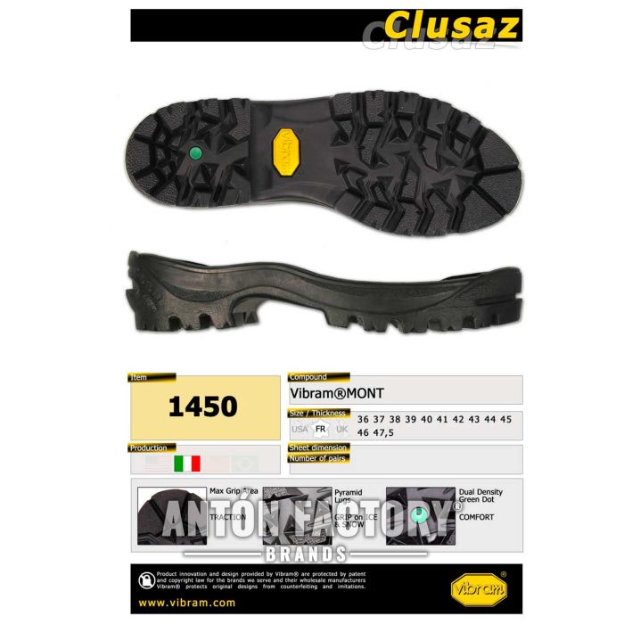 Vibram Piso Suela Calzado Clusaz