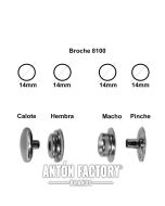 Cierre Botón Broche Click Presión Americano 8100/14mm